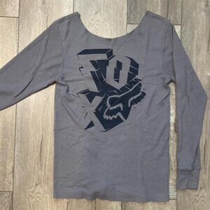 Fox Racing Women's Grey and Brown Shirt